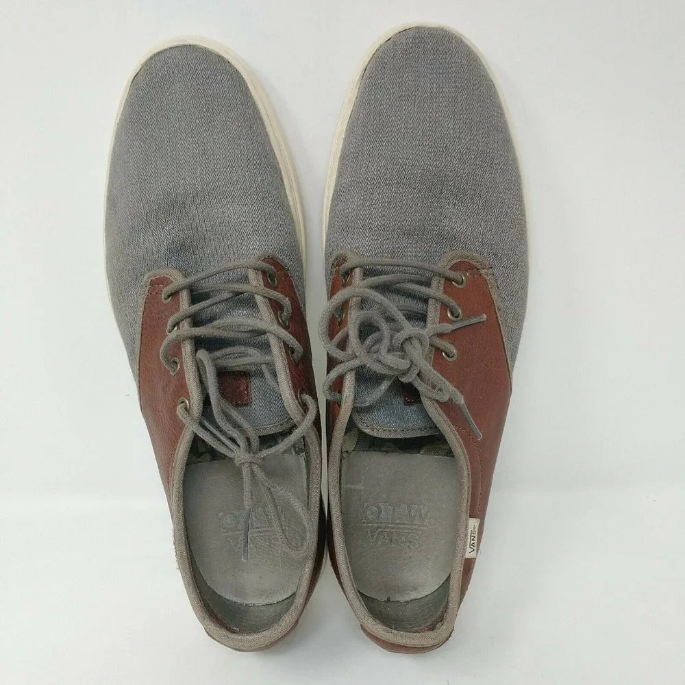 Vans OTW Leather Canvas Flat Bottom Lace Up Sneakers Men's Size 10.5 - Picture 7 of 12